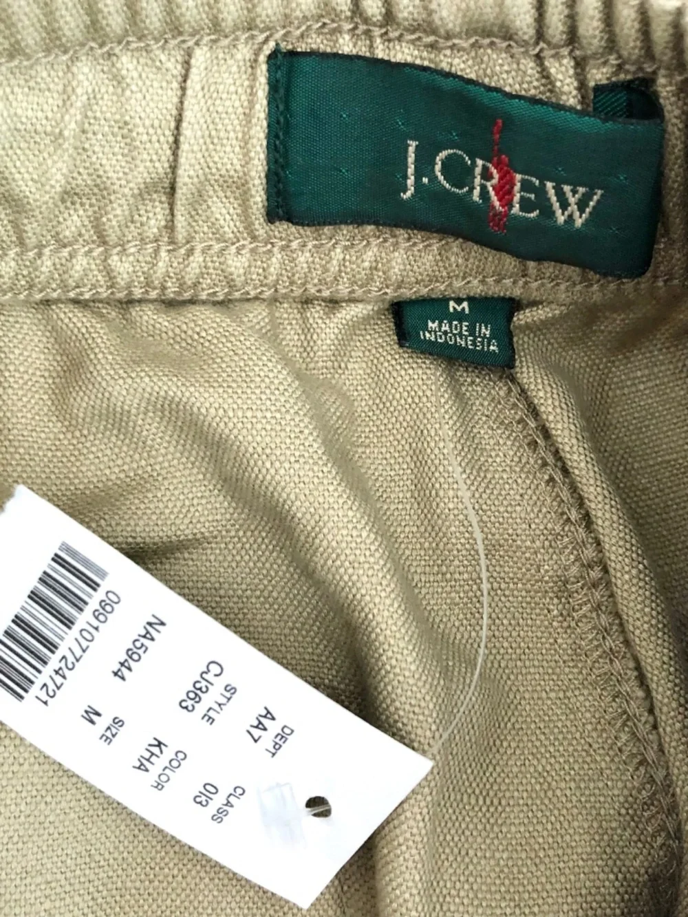 NWT J.Crew Men's Pier Pant in Cotton-linen Blend Canvas Khaki